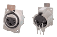 ITT Cannon Male and Female PCB Metal Flange Mount Receptacle, XLM